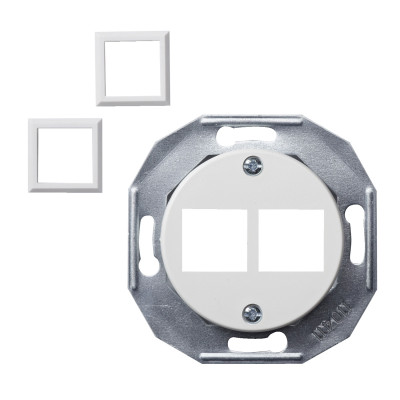 Центральная плата RJ45*2 RENOVA белый WDE011701