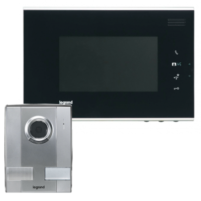 Домофон з кольоровим дисплеєм 7 `` Legrand 369210 чорна панель (комплект)