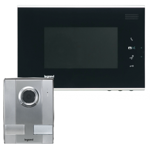 Домофон з кольоровим дисплеєм 7 `` Legrand 369210 чорна панель (комплект)
