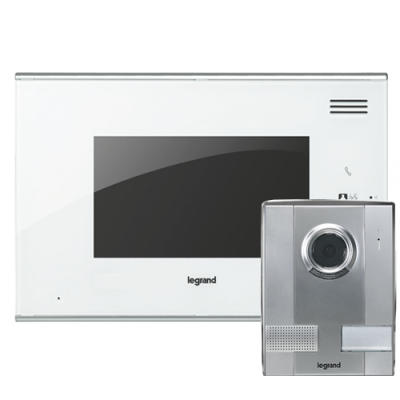 Домофон з кольоровим дисплеєм 7 `` Touch Legrand 369300 біла панель (комплект)