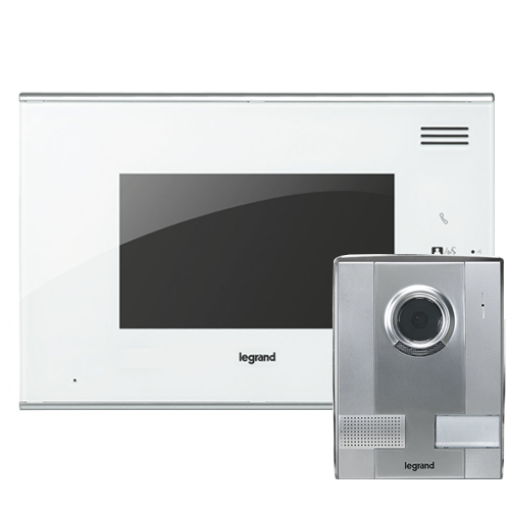 Домофон з кольоровим дисплеєм 7 `` Touch Legrand 369300 біла панель (комплект)