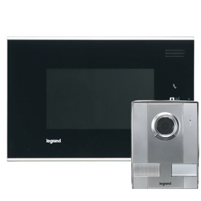 Домофон з кольоровим дисплеєм 7 `` Touch Legrand 369300 чорна панель (комплект)