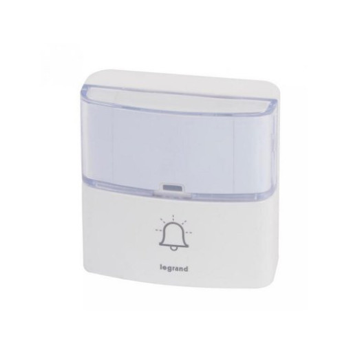Кнопка дзвоника ПРЕМІУМ на батарейці, IP54, Legrand 94279 колір білий
