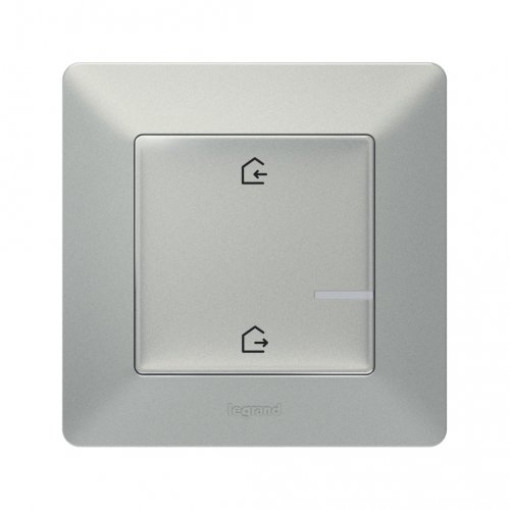 Главный выключатель «Я дома / Я вне дома» Valena Life with Netatmo 752386, алюминий