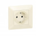 Умная розетка с з/к 16А/230В со шторками Valena Life with Netatmo 752294, слоновая кость