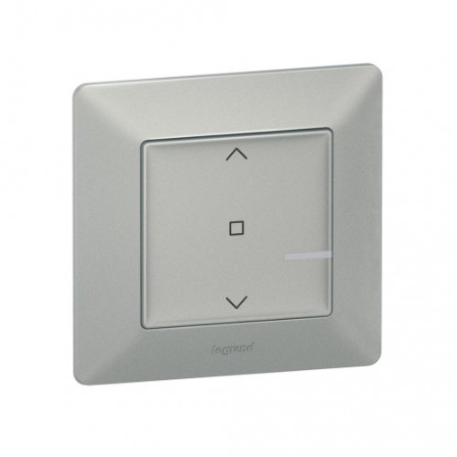 Розумний бездротової вимикач рольставней Valena Life with Netatmo 7523917, алюміній Розумний бездротової вимикач рольставней Valena Life with Netatmo 7523917, алюміній