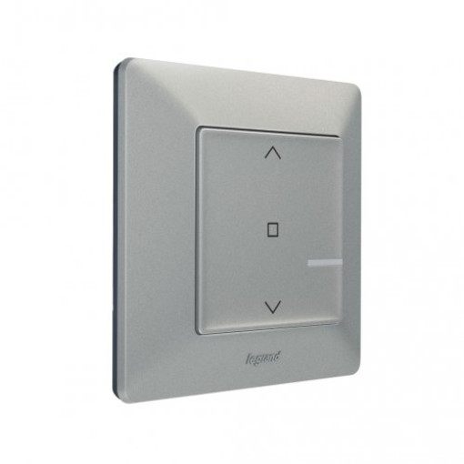 Розумний бездротової вимикач рольставней Valena Life with Netatmo 7523917, алюміній Розумний бездротової вимикач рольставней Valena Life with Netatmo 7523917, алюміній
