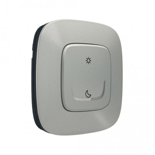 Розумний бездротовий сценарний вимикач «День / Ніч» Valena Allure with Netatmo 752789, алюміній Розумний бездротовий сценарний вимикач «День / Ніч» Valena Allure with Netatmo 752789, алюміній