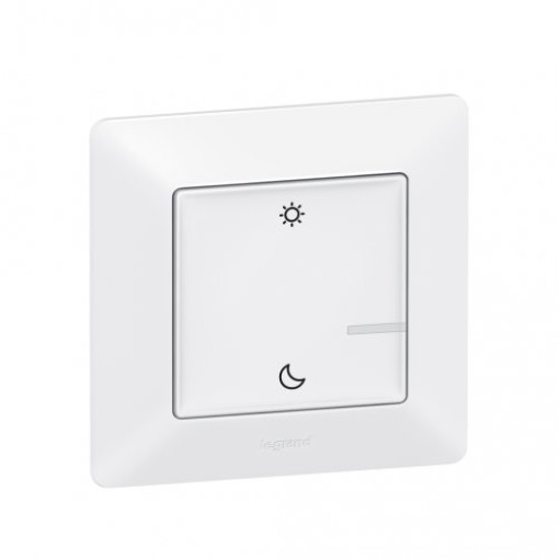 Умный беспроводной сценарный выключатель «День/Ночь» Valena Life with Netatmo 752189, белый Умный беспроводной сценарный выключатель «День/Ночь» Valena Life with Netatmo 752189, белый