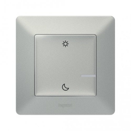 Умный беспроводной сценарный выключатель «День/Ночь» Valena Life with Netatmo 752389, алюминий