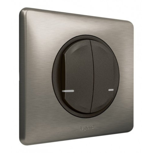 Розумний бездротовий вимикач 2-кл. Celiane with Netatmo 064894, графіт