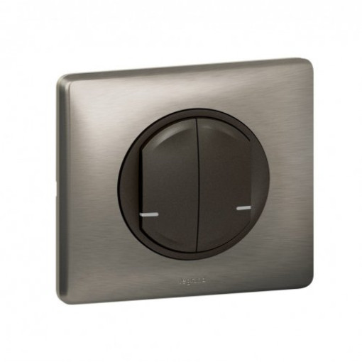 Розумний бездротовий вимикач 2-кл. Celiane with Netatmo 064894, графіт