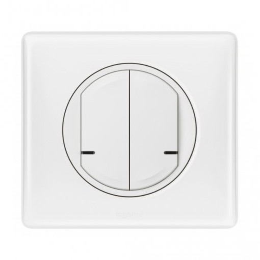 Розумний бездротовий вимикач 2-кл. Celiane with Netatmo 067724, білий