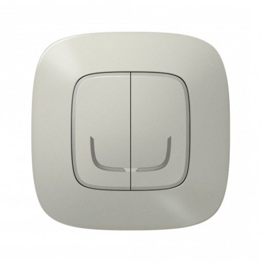 Умный беспроводной выключатель 2-кл. Valena Allure with Netatmo 752787, алюминий