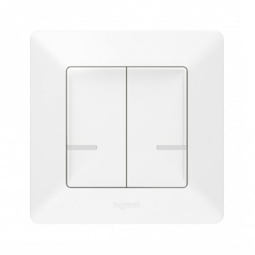 Умный беспроводной выключатель 2-кл. Valena Life with Netatmo 752187, белый