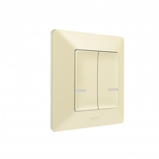 Умный беспроводной выключатель 2-кл. Valena Life with Netatmo 752287, слоновая кость