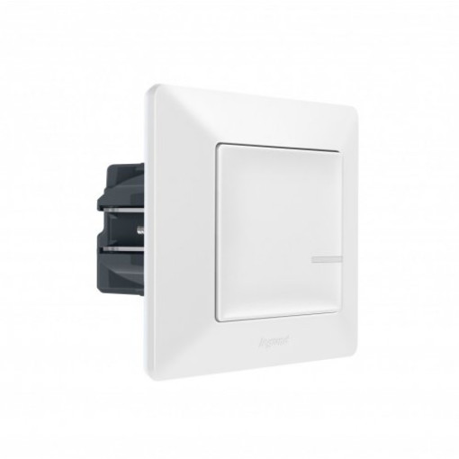 Розумний провідний вимикач освітлення з опцією димира Valena Life with Netatmo 752184, білий Розумний провідний вимикач освітлення з опцією димира Valena Life with Netatmo 752184, білий