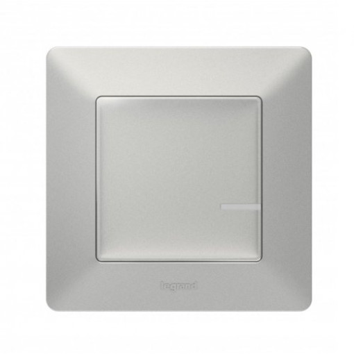 Розумний провідний вимикач освітлення з опцією димира Valena Life with Netatmo 752384, алюміній