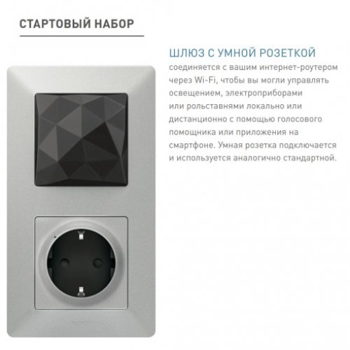 Стартовый Smart комплект умного дома Valena Life with NETATMO 752396, цвет алюминий Стартовый Smart комплект умного дома Valena Life with NETATMO 752396, цвет алюминий
