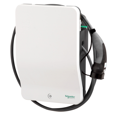 Зарядная станция EVlink Wallbox для дома, 11 кВт, 16 А, с присоединенным кабелем T2 (4 м), Schneider Electric