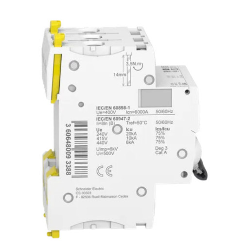 Автоматичний вимикач iC60N 3P 63A тип C