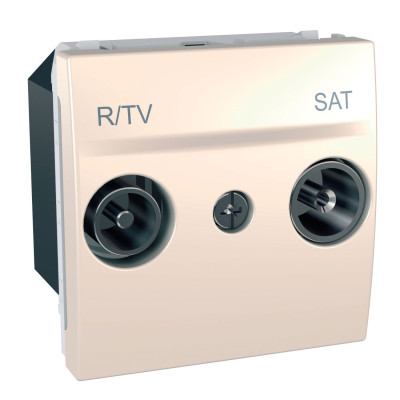 Розетка телевизионная концевая ТV-R-SAT 2-м. Unica слоновая кость MGU3.455.25