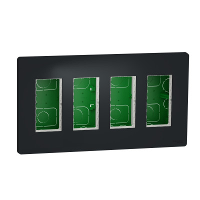 Блок unica system+ скрытая вставка 4х2 антрацит NU174454