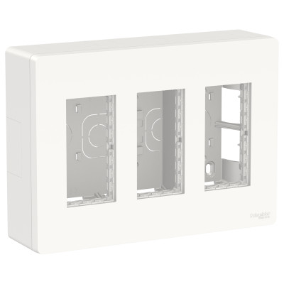Блок unica system+ відкртита вставка 3х2 белый NU123418