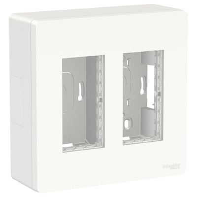 Блок unica system+ открытая вставка 2х2 белый NU122418