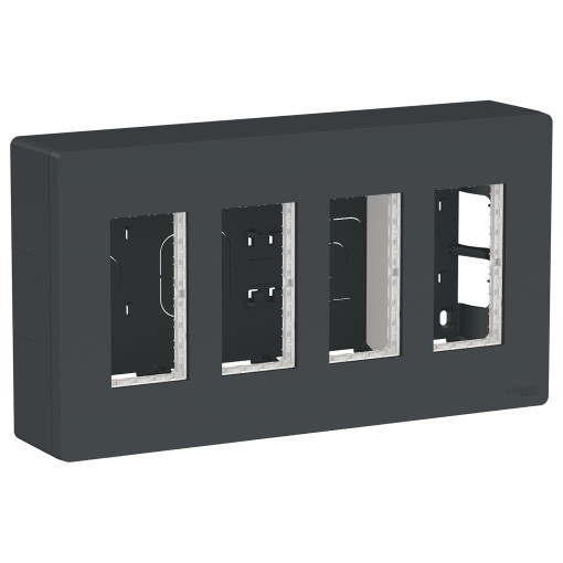 Блок unica system+ відкрита вставка 4х2 антрацит NU124454