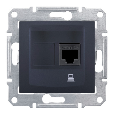 Комп`ютерна розетка RJ45 STP категорія 5e SEDNA графіт SDN4500170