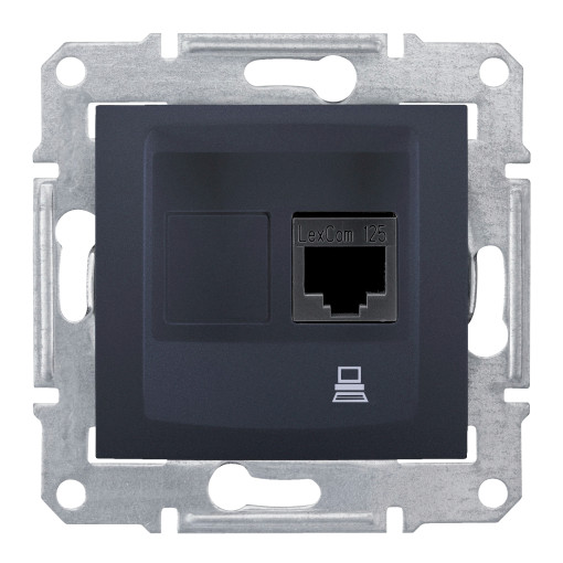 Комп`ютерна розетка RJ45 STP категорія 5e SEDNA графіт SDN4500170
