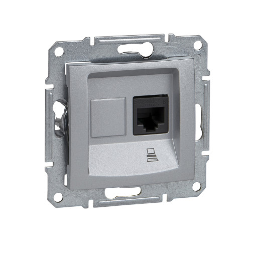 Комп`ютерна розетка RJ45 UTP категорія 5e SEDNA алюміній SDN4300160