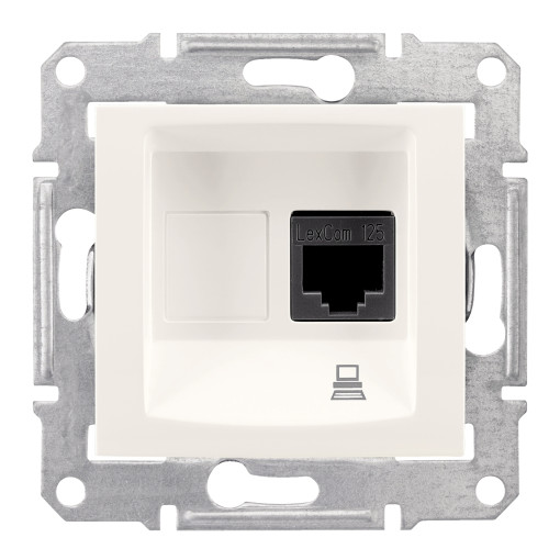 Комп`ютерна розетка RJ45 UTP категорія 6 SEDNA слонова кістка SDN4700123