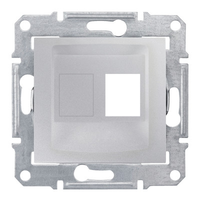 Накладка для 1 модуля AMP/MOLEX категорії 5e 6 UTP SEDNA алюміній SDN4300660