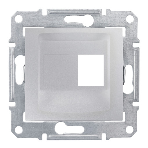 Накладка для 1 модуля AMP/MOLEX категорії 5e 6 UTP SEDNA алюміній SDN4300660