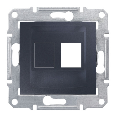 Накладка для 1 модуля AMP/MOLEX категорії 5e 6 UTP SEDNA графіт SDN4300670