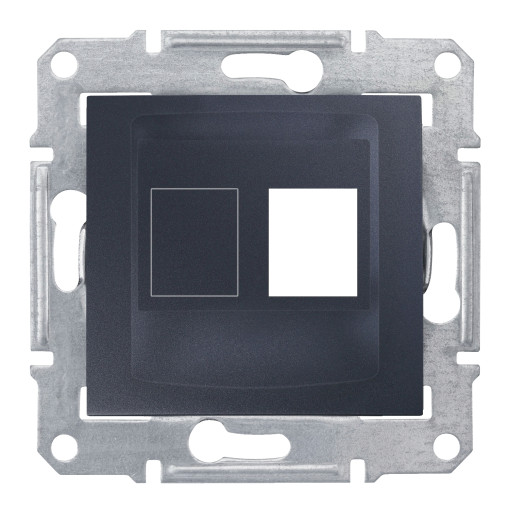 Накладка для 1 модуля AMP/MOLEX категории 5e 6 UTP SEDNA графит SDN4300670