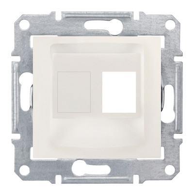 Накладка для 1 модуля AMP/MOLEX категорії 5e 6 UTP SEDNA слонова кістка SDN4300623