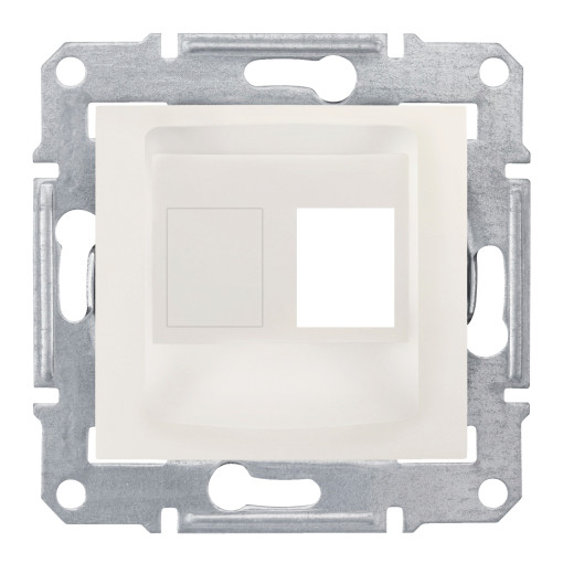 Накладка для 1 модуля AMP/MOLEX категорії 5e 6 UTP SEDNA слонова кістка SDN4300623