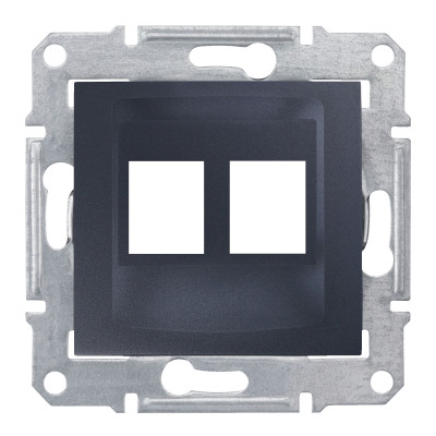 Накладка для 2 модулів AMP/MOLEX категорії 5e 6UTP SEDNA графіт SDN4400670