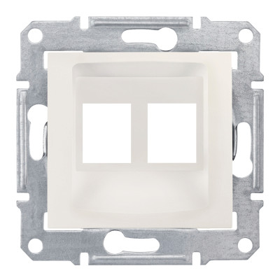 Накладка для 2 модулів AMP/MOLEX категорії 5e 6UTP SEDNA слонова кістка SDN4400623
