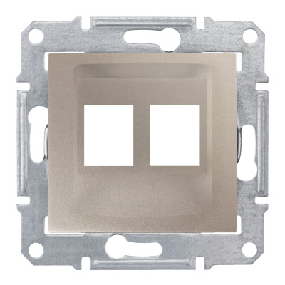 Накладка для 2 модулів AMP/MOLEX категорії 5e 6UTP SEDNA титан SDN4400668