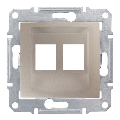 Накладка для 2 модулей AMP/MOLEX категории 5e 6UTP SEDNA титан SDN4400668