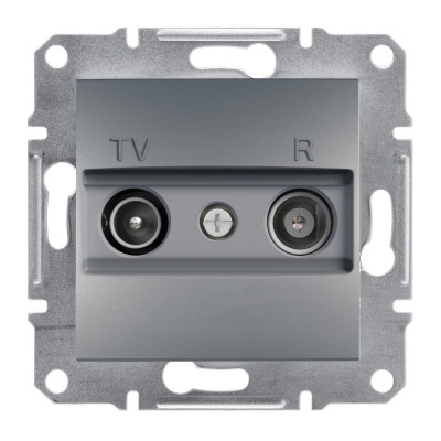 TV/R розетка 4dB проходная ASFORA сталь EPH3300262