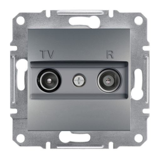 TV/R розетка 4dB прохідна ASFORA сталь EPH3300262