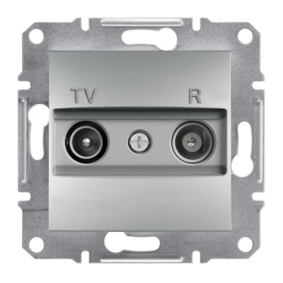 TV/R розетка 8dB проходная ASFORA алюминий EPH3300361