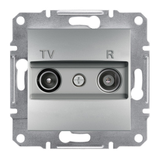 TV/R розетка 8dB проходная ASFORA алюминий EPH3300361