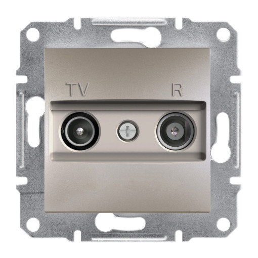 TV/R розетка 8dB проходная ASFORA бронза EPH3300369