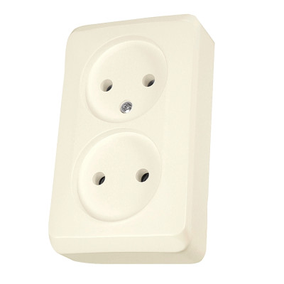Розетка двойная без заземления и шторок Schneider Electric Prima, слоновая кость WDE001140 Розетка двойная без заземления и шторок Schneider Electric Prima, слоновая кость WDE001140